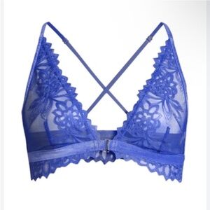 NWT Free People Intimately Dazzling Blue Lace Bralette Size Medium
